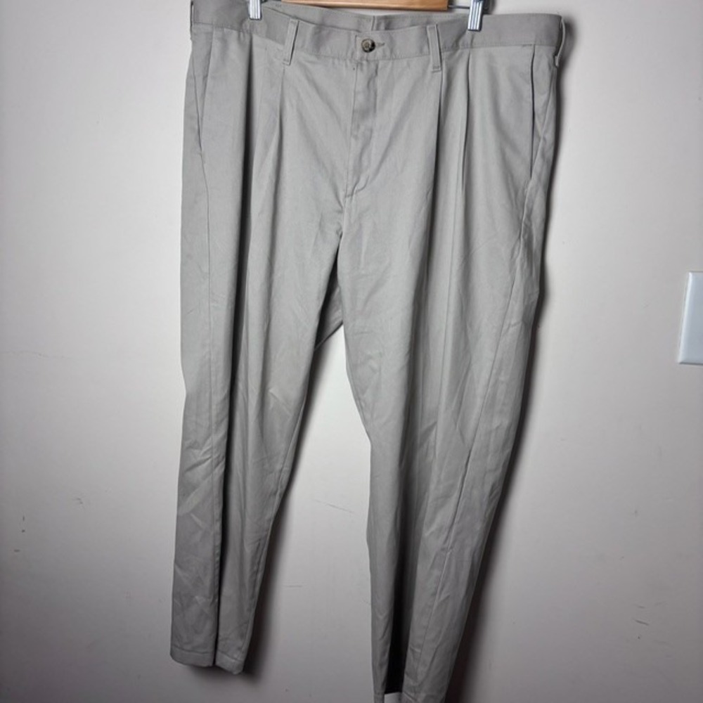 Mens 40x30 Lee Dress Pants‎ Gray Pleated Premium Quality Business Formal
